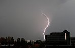 Blesk neďaleko centra Poprad  
