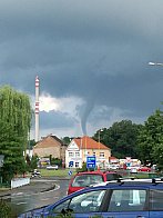 Bouřka s trombou na Příbramsku